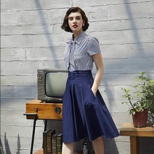 Muisol High Waist A Line Skirt 2X